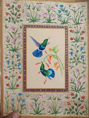 Flower bird painting