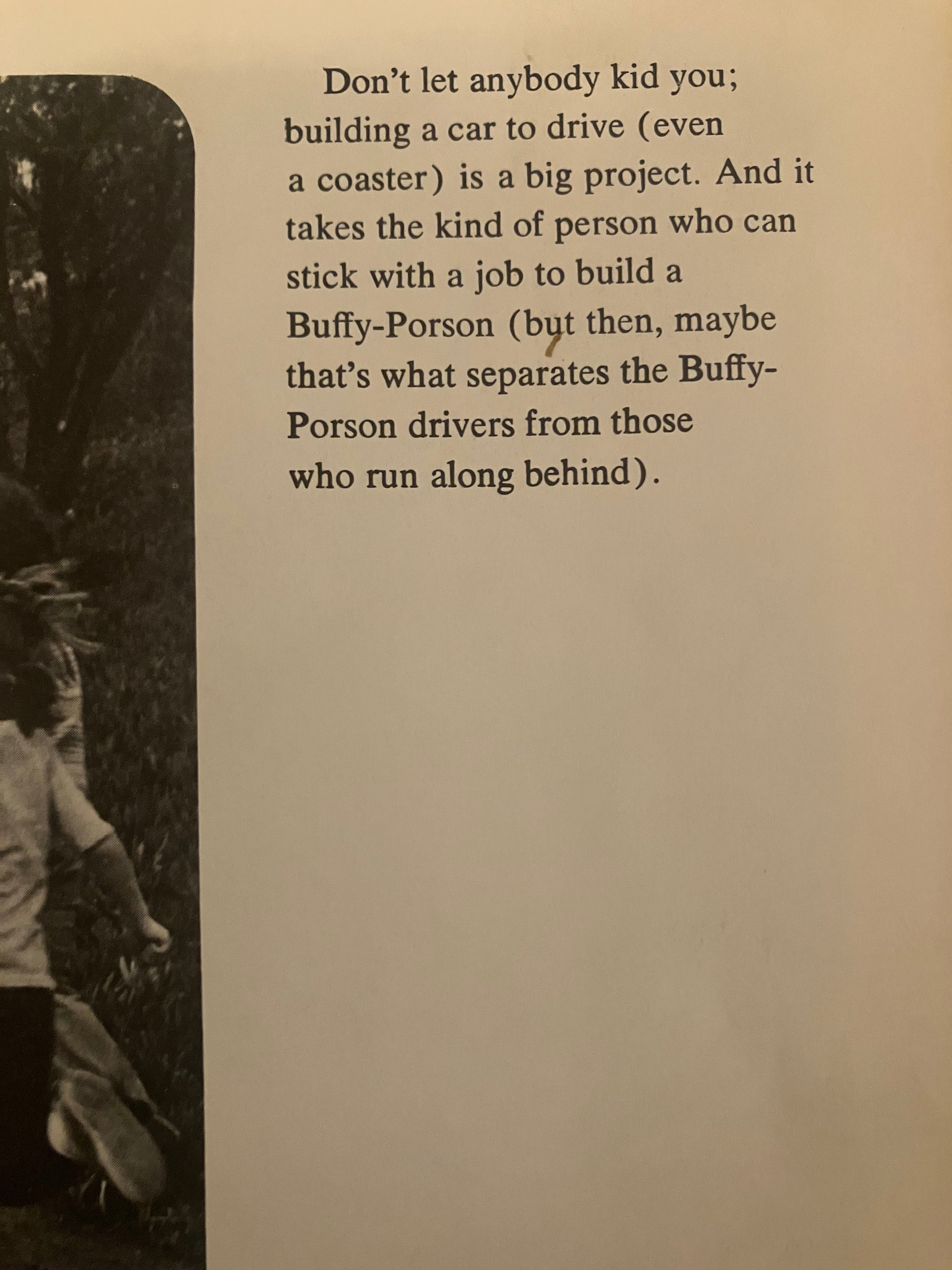 The Buffy Porson Book (or how to build your own car)