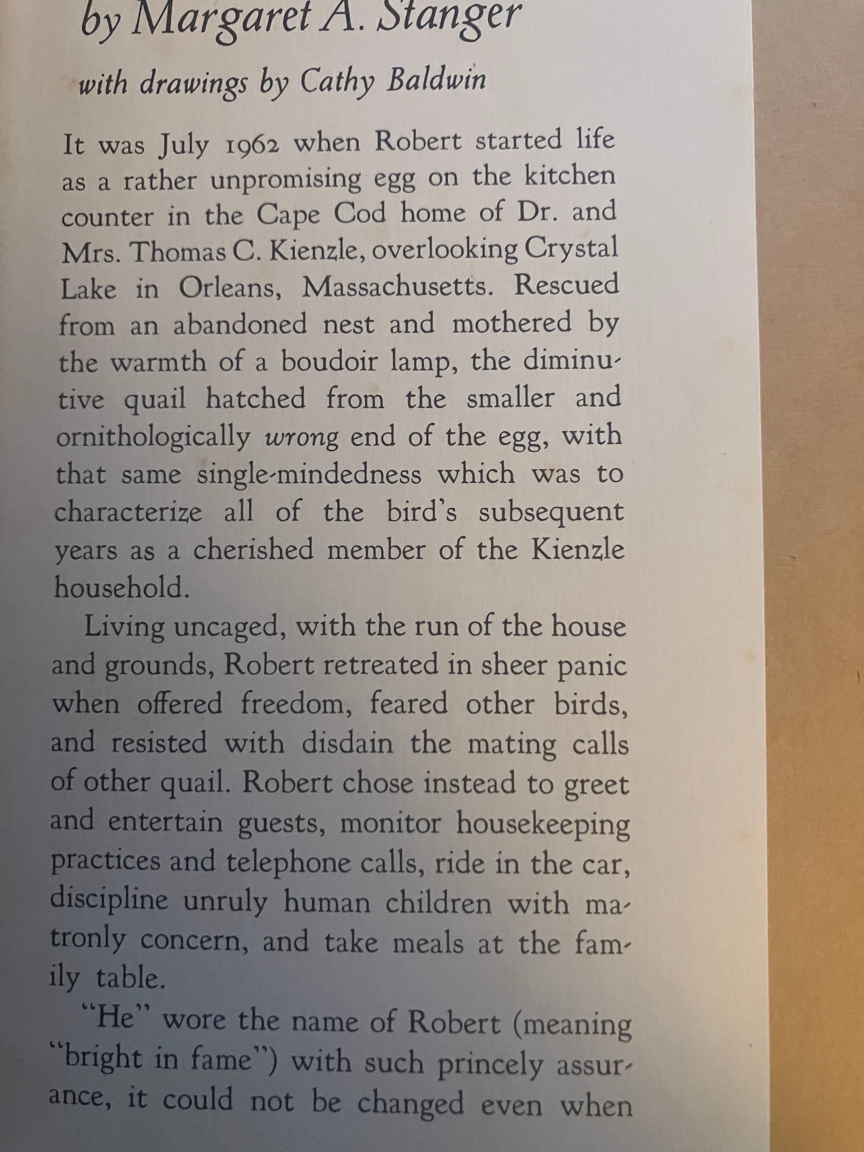 Robert the Quail Book